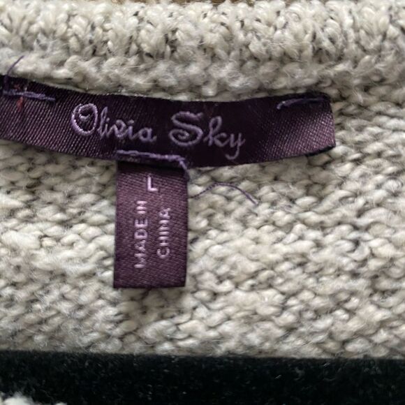 Olivia Sky teddy sweater tunic top, long roll up sleeve XL - Picture 10 of 12